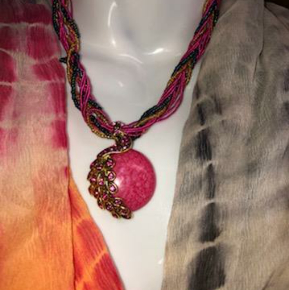 Peacock necklace